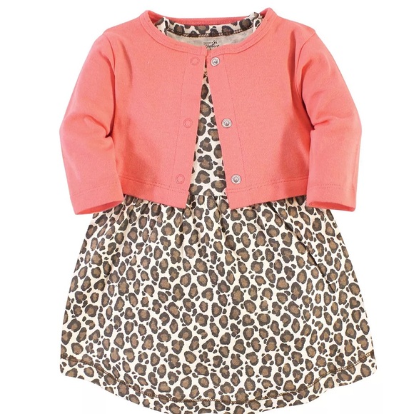 Leopard Dress and Cardigan, size 6-9 months - Picture 1 of 10